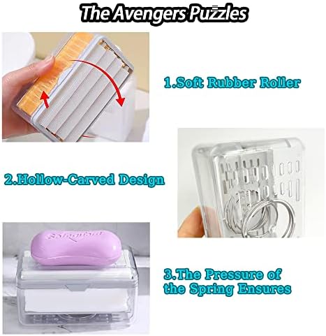 LELEMON Multifunctional Soap Dish with Drain and Foaming Box 1