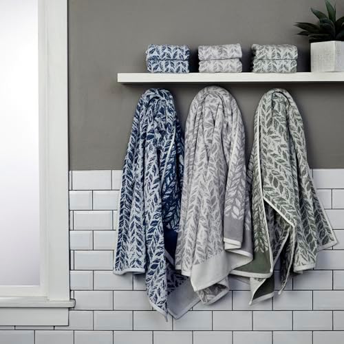 SKL Home Denim Distressed Leaf Towel Set 2 Bath 2 Hand