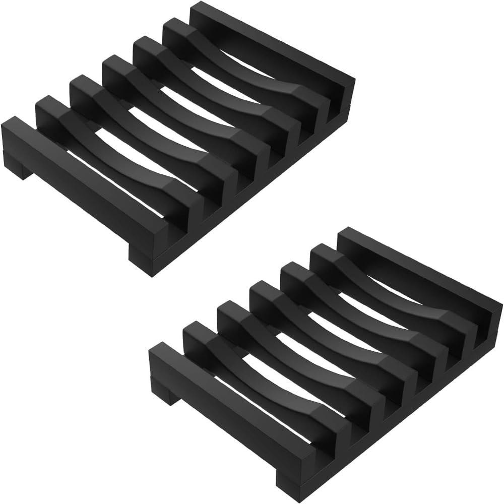 Self Draining Silicone Soap Dish for Shower Bathroom Kitchen