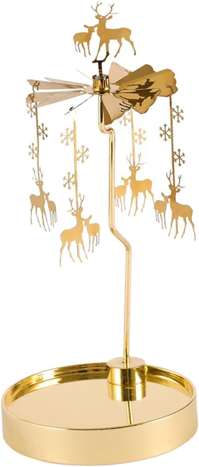 Yalych Rotating Candle Holder with Deer Design