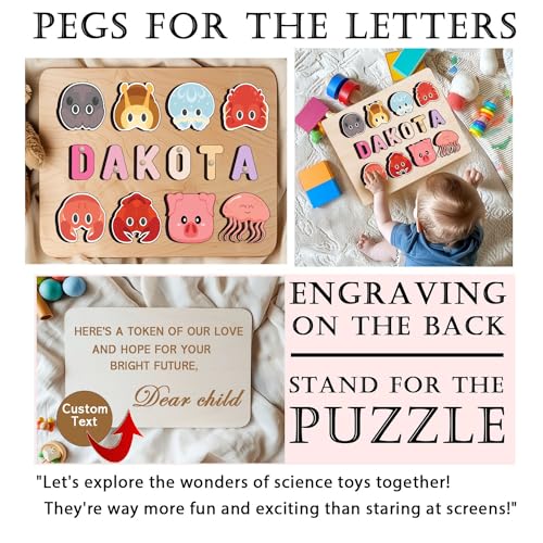 Personalized Wooden Name Puzzle for Kids 1-3