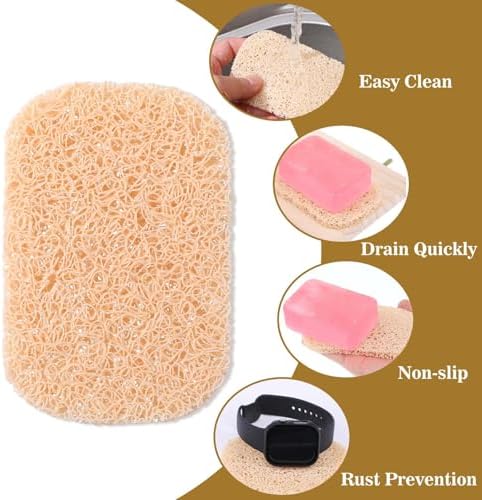 8 Pcs Non-Slip Soap Saver Pads for Shower Kitchen Bath