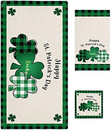 ZOE GARDEN Buffalo Plaid Shamrock Towel Set