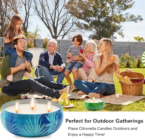 Collabell Citronella Candles Outdoor 3 Wick Large
