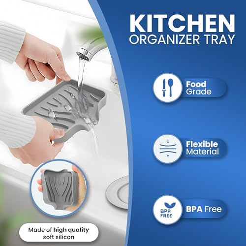 Rymss Silicone Soap Dish with Drain Spout - 47x35 Small