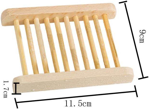 2 Pieces Wooden Soap Holder for Bathroom and Kitchen