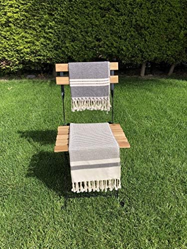 OliveLinen Pixel Turkish Towel Set