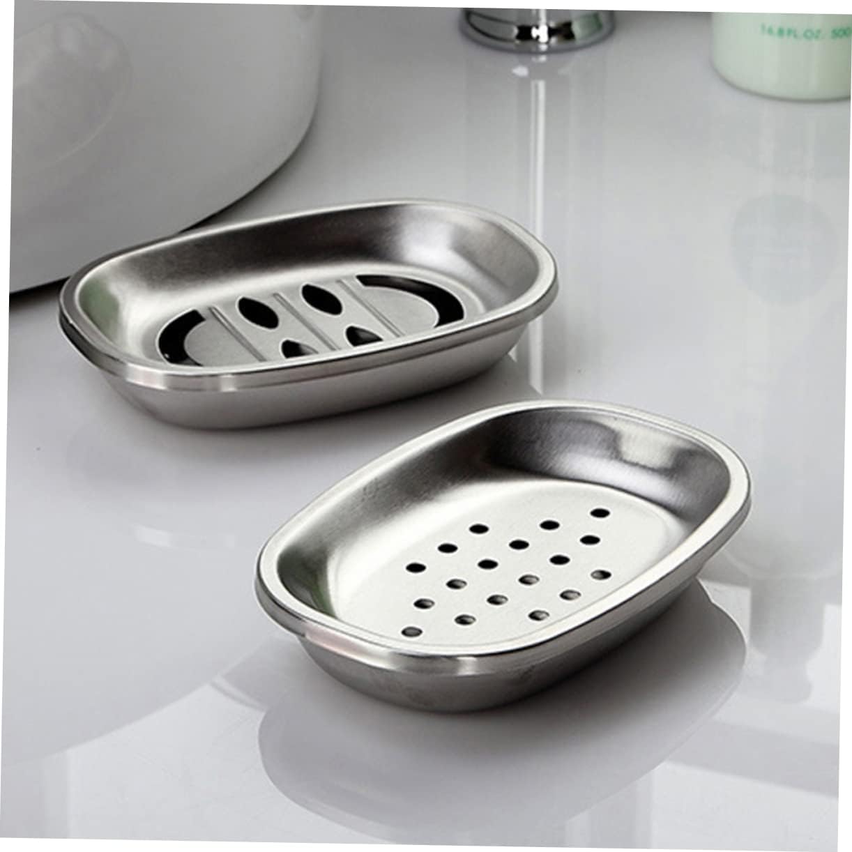 Ciieeo 2Pcs Double Layer Soap Dish for Shower and Kitchen