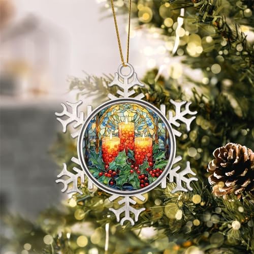 Zyadsinoudor 3 Inch Gold String Snowflake Ornament
