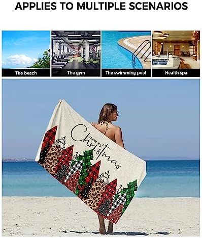 Chees D Zone Christmas Red Green Buffalo Plaid Bath Towel Set