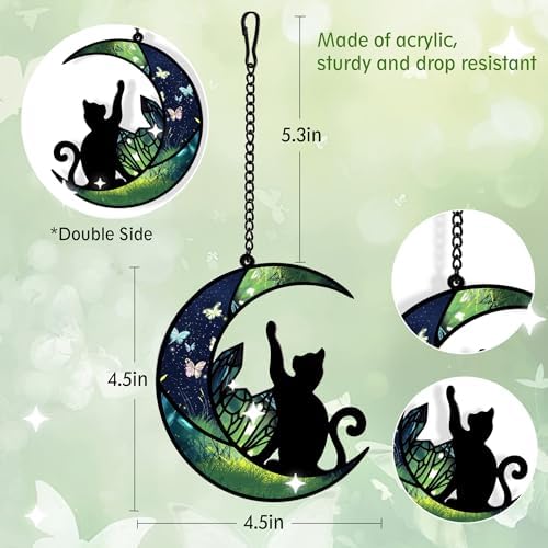 Cute Black Cat Hanging Decor Acrylic Gift for Women