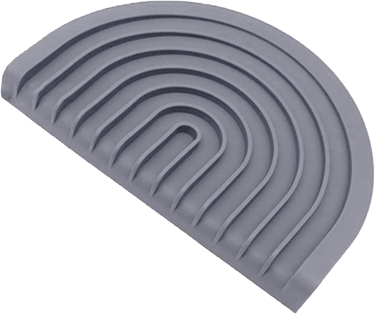 CAROYINO U-Shaped Silicone Soap Dish for Shower and Kitchen