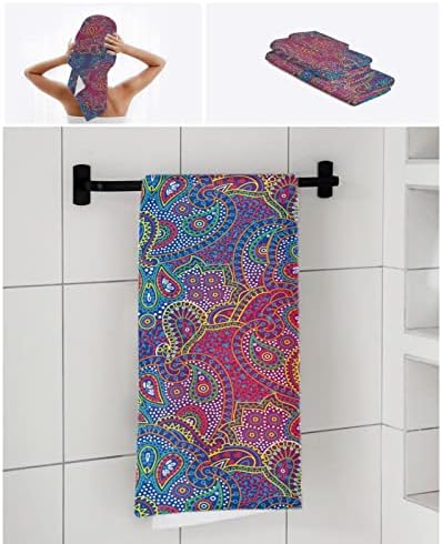 Shine-Home India Paisley Towel Set for Hotel Quality