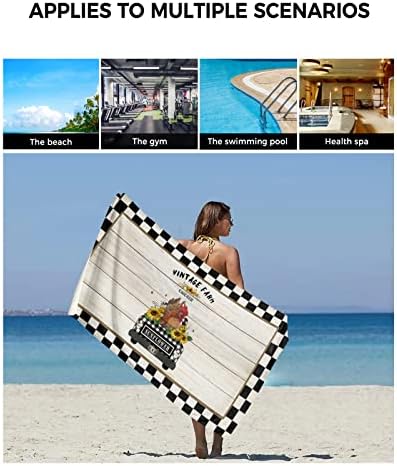 Shine-Home Plaid White Black Border Bath Towel Set