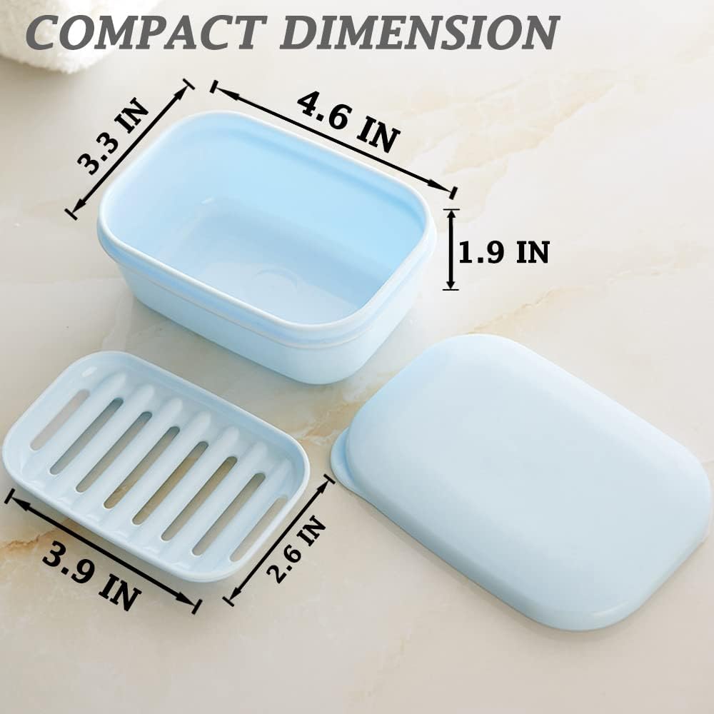 Traveling Soap Holder with Leak-Proof Lid and Drainage Layer 1