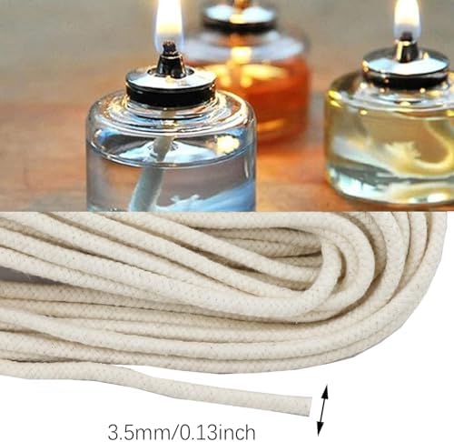 50 Feet Beige Cotton Oil Lamp Wick Burner