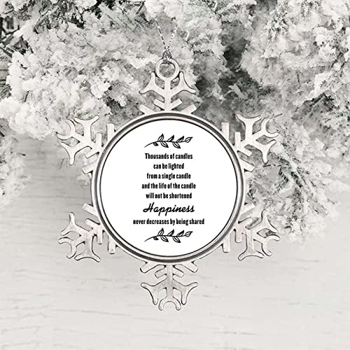 Christmas Ornament Snowflake Metal Keepsake 3in