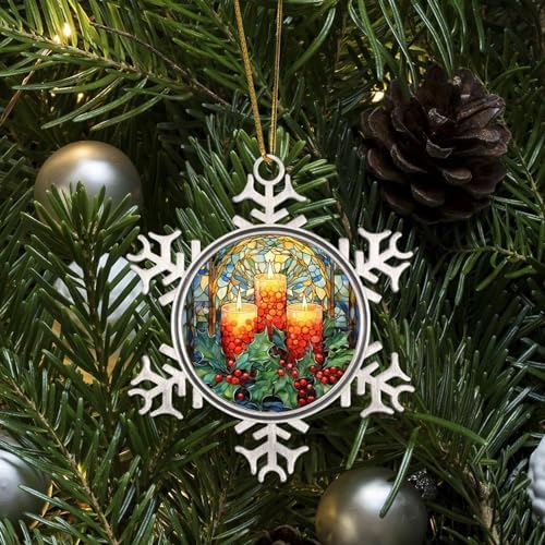 Zyadsinoudor 3 Inch Gold String Snowflake Ornament