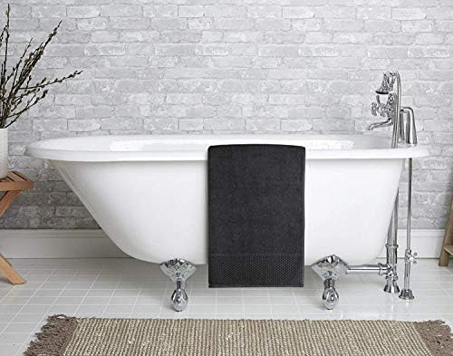 AR LINENS 100 Cotton Gray Towel Set of 8 1