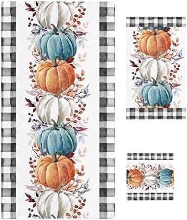 ZOE GARDEN Pumpkin Plaid 3-Piece Towel Set