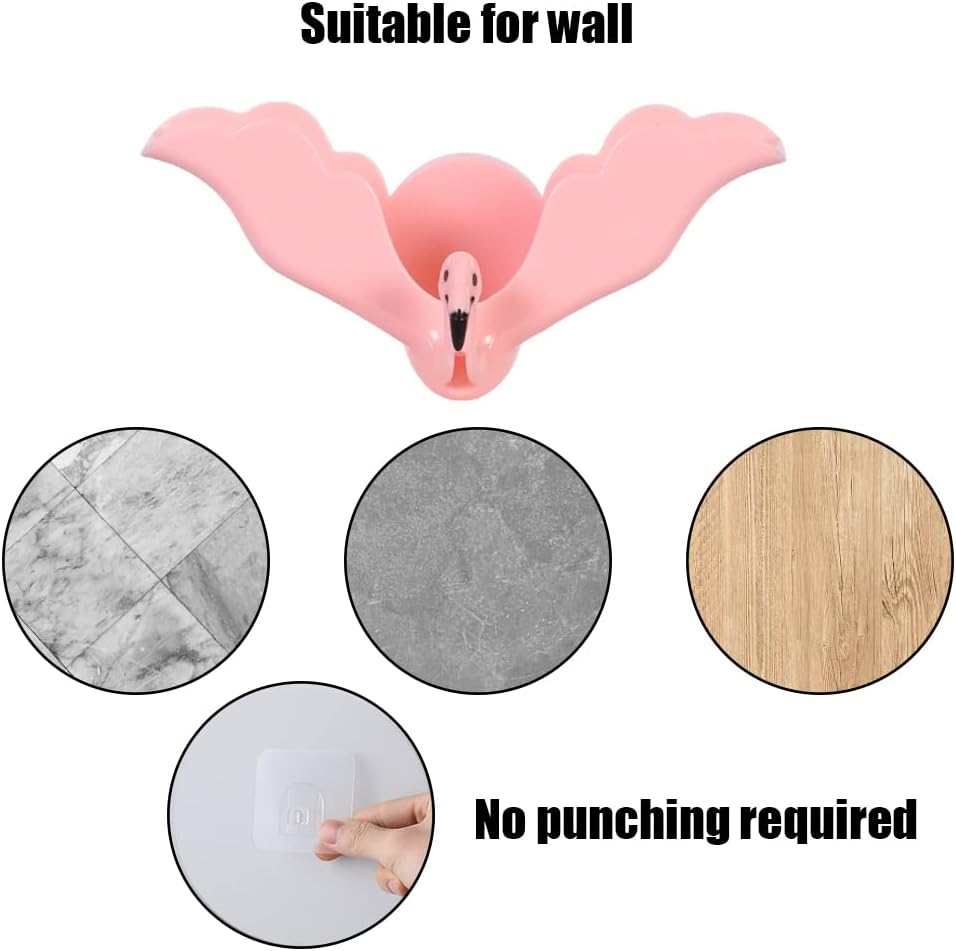 Flamingo Soap Dish Wall Mounted Holder for Home Kitchen Bathroom