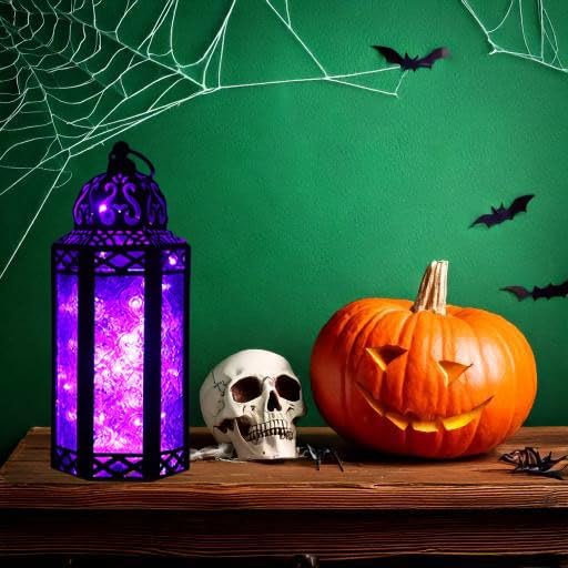 VELA Metal Halloween Decorative LED Candle Lanterns