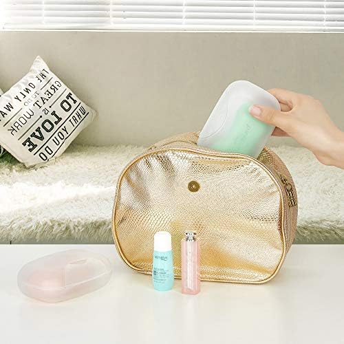Vonpri Soap Box Holder with Lid - Clear Travel Soap Saver Case