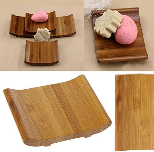 Bamboo Soap Holder Dish for Bathroom and Kitchen