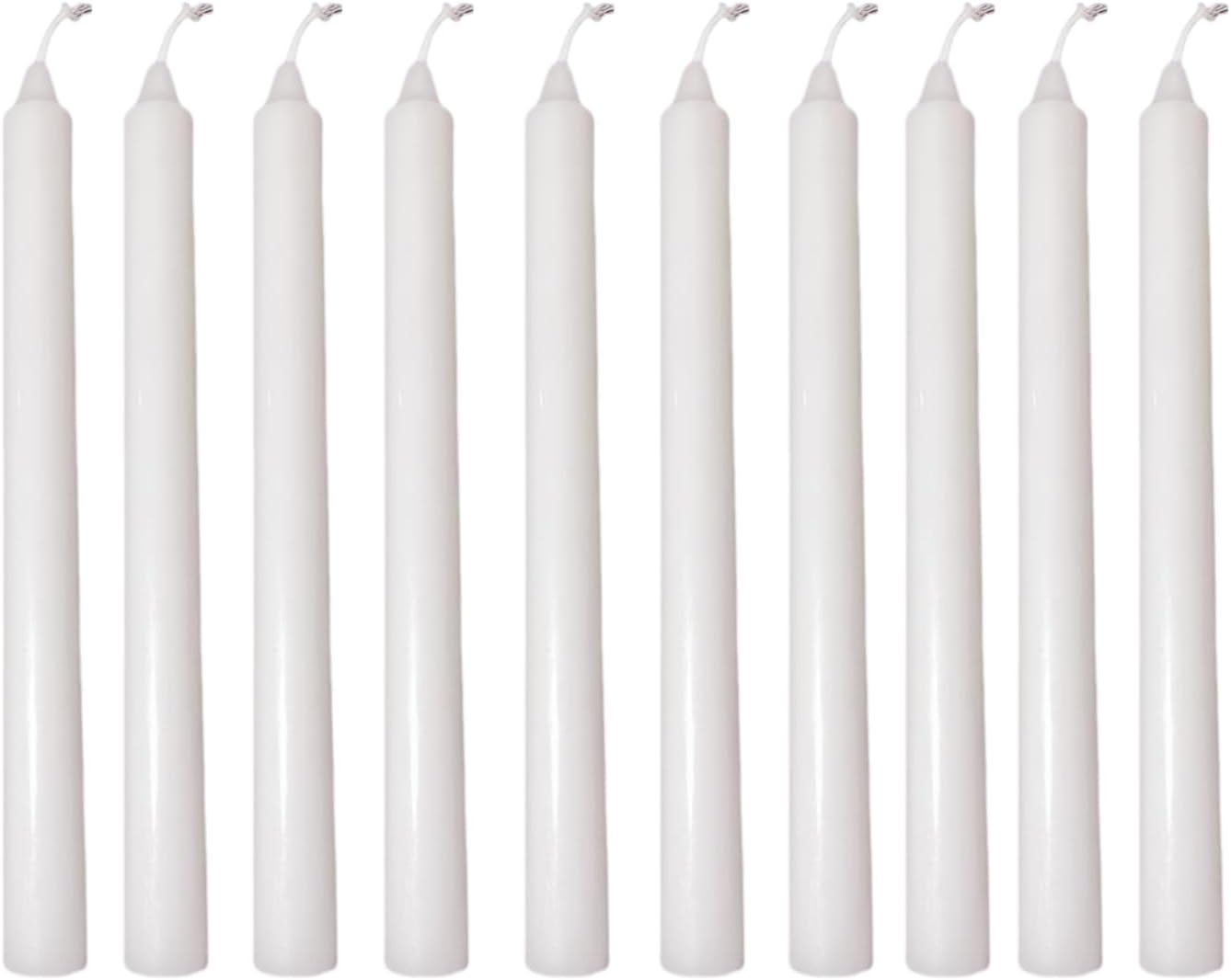 SwandTanpand Taper Candles 866 Tall 10 Pack White