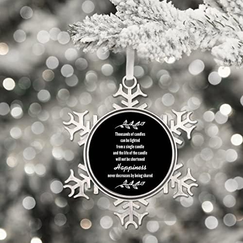 Alioyoit Christmas Snowflake Metal Ornament 3in