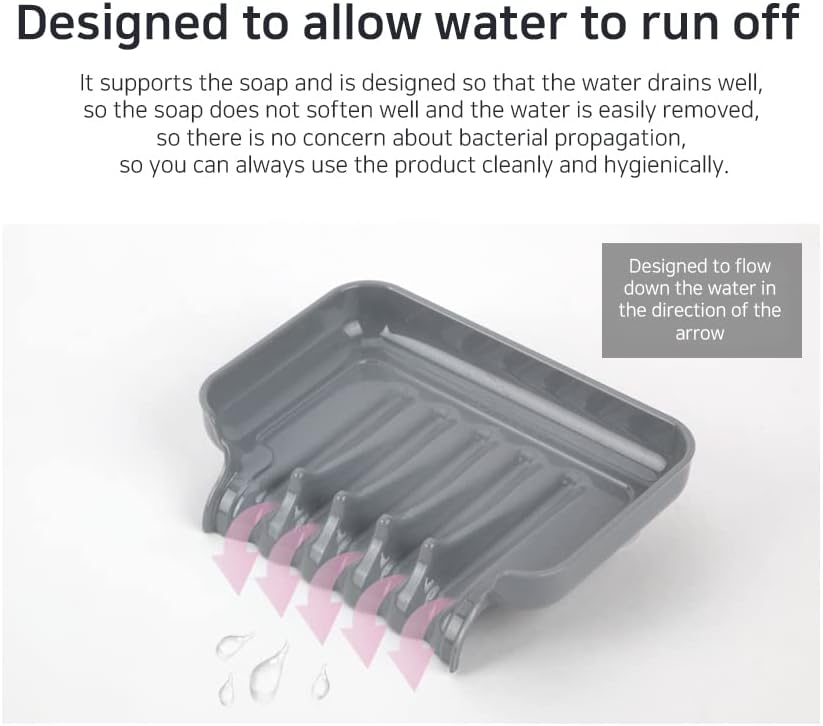 Water Repellent Non Slip Soap Dishes with Suction Cups 3 Pack