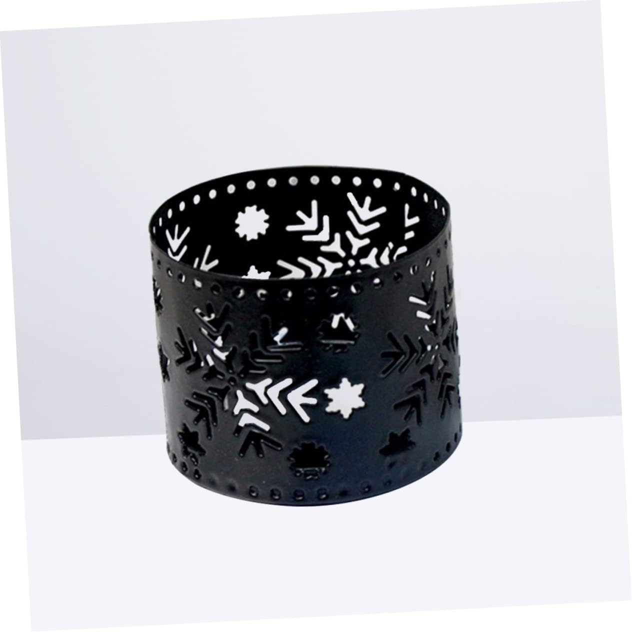 Retro Snowflake Iron Christmas Candle Holder Pen Stand