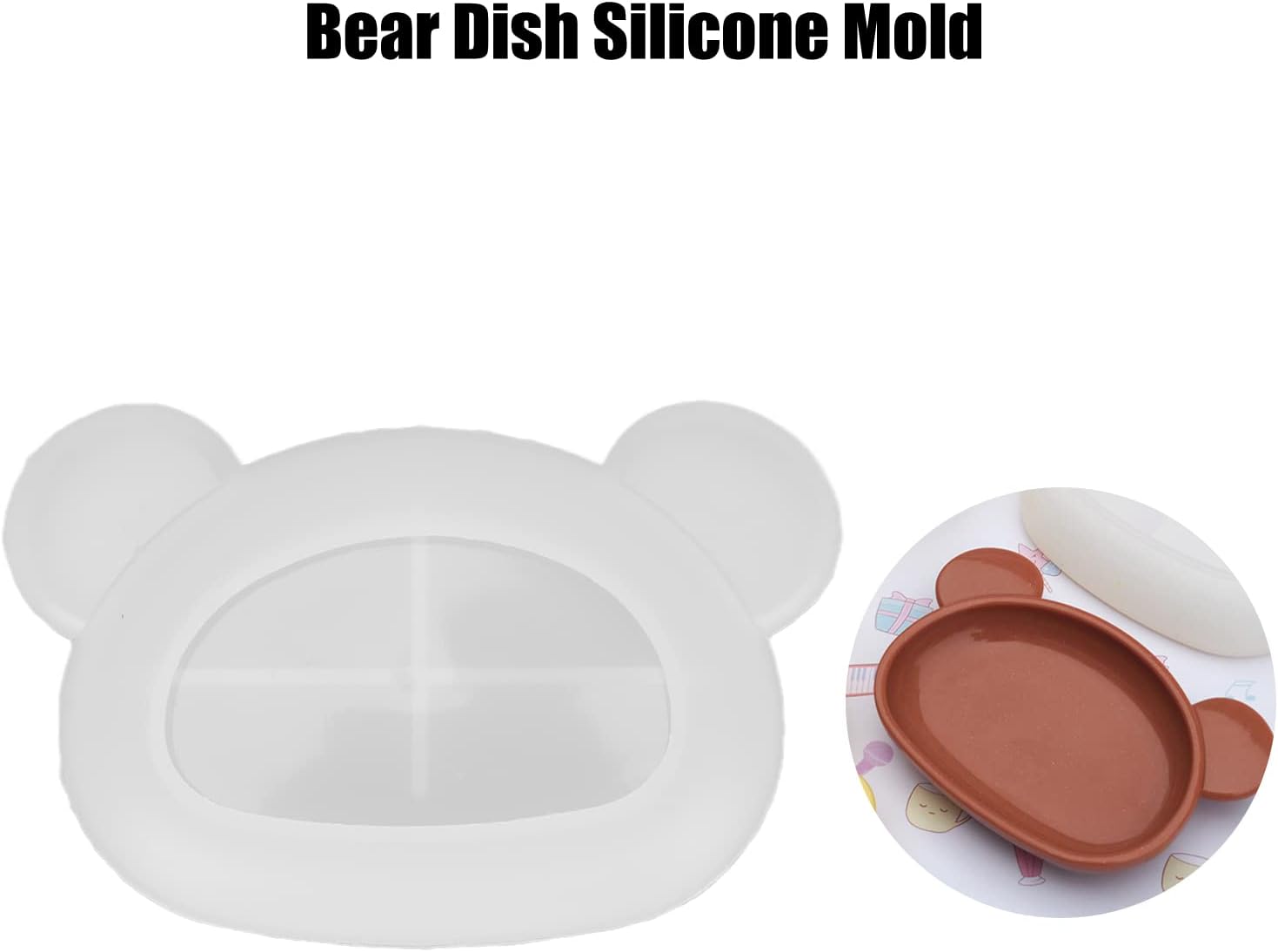 Bear Head Resin Tray for DIY Craft and Storage