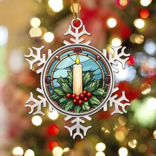 Zyadsinoudor 3 Inch Metal Snowflake Hanging Ornament 1