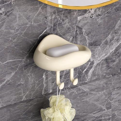 No-Hole Suction Cup Soap Dish for Shower Wall Mount