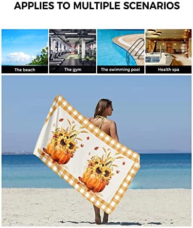 Chees D Zone Orange Pumpkin Sunflower Bath Towel Set