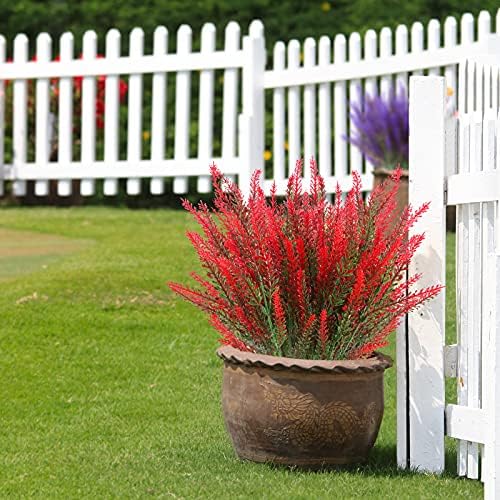 ZEOSTARO Artificial Lavender Flowers 12 Bundles UV Resistant