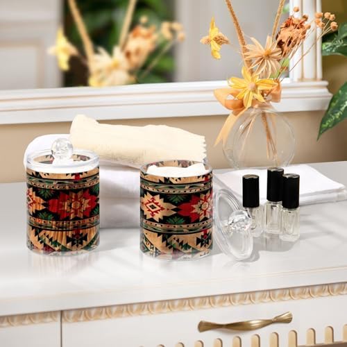 YETTASBIN Aztec Clear Plastic Storage Jars 2 Pack