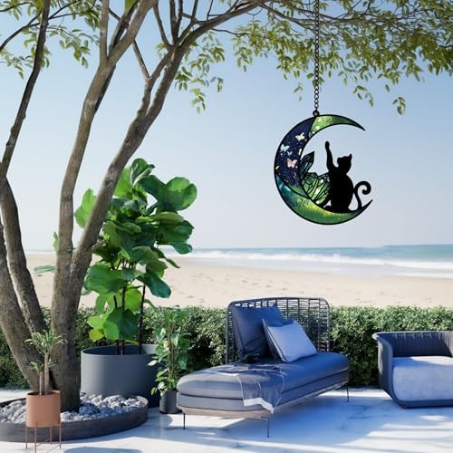 Cute Black Cat Hanging Decor Acrylic Gift for Women