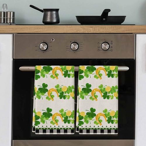 Microfiber Kitchen Towels 2 Pack - Black Buffalo Plaid