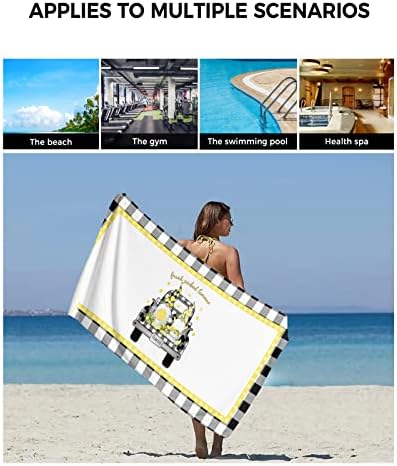 Shine-Home Farm Plaid Truck Summer Towel Set