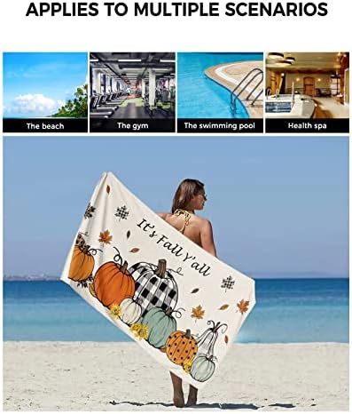 Chees D Zone Bath Towel Sets with Plaid Pumpkin Design