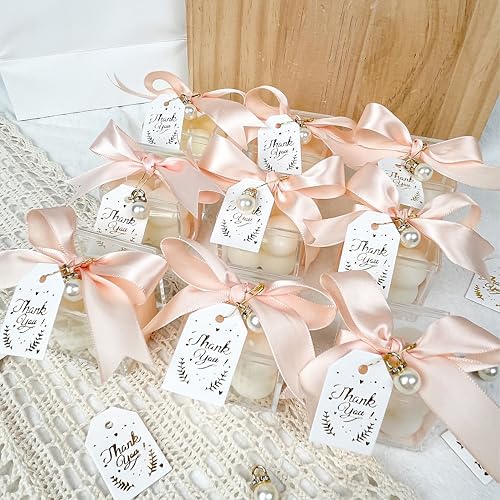 10 Sets Wedding Favors with Bubble Candles and Acrylic Boxes