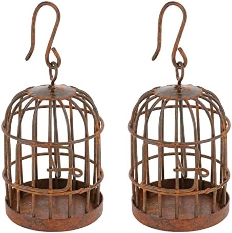 YARNOW 2pcs Miniature Bird Cage Decorative Lantern