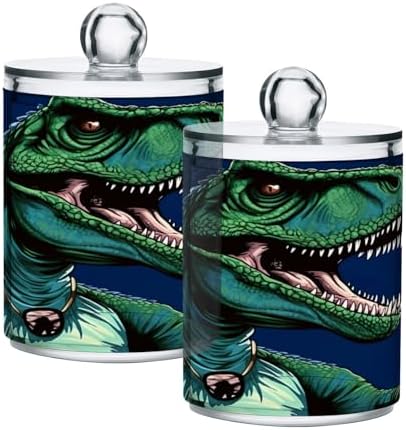 YETTASBIN Dinosaur Clear Apothecary Jars 2 Pack 14oz
