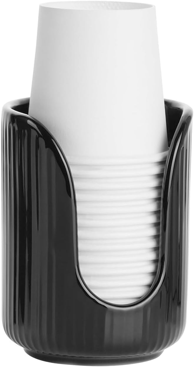 Compact Plastic Cup Holder for Bathroom Vanity