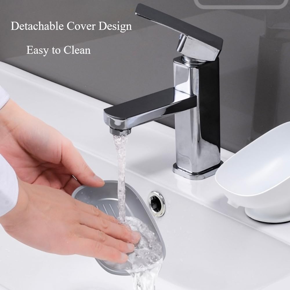 Self-Draining Suction Cup Soap Dish for Shower 1