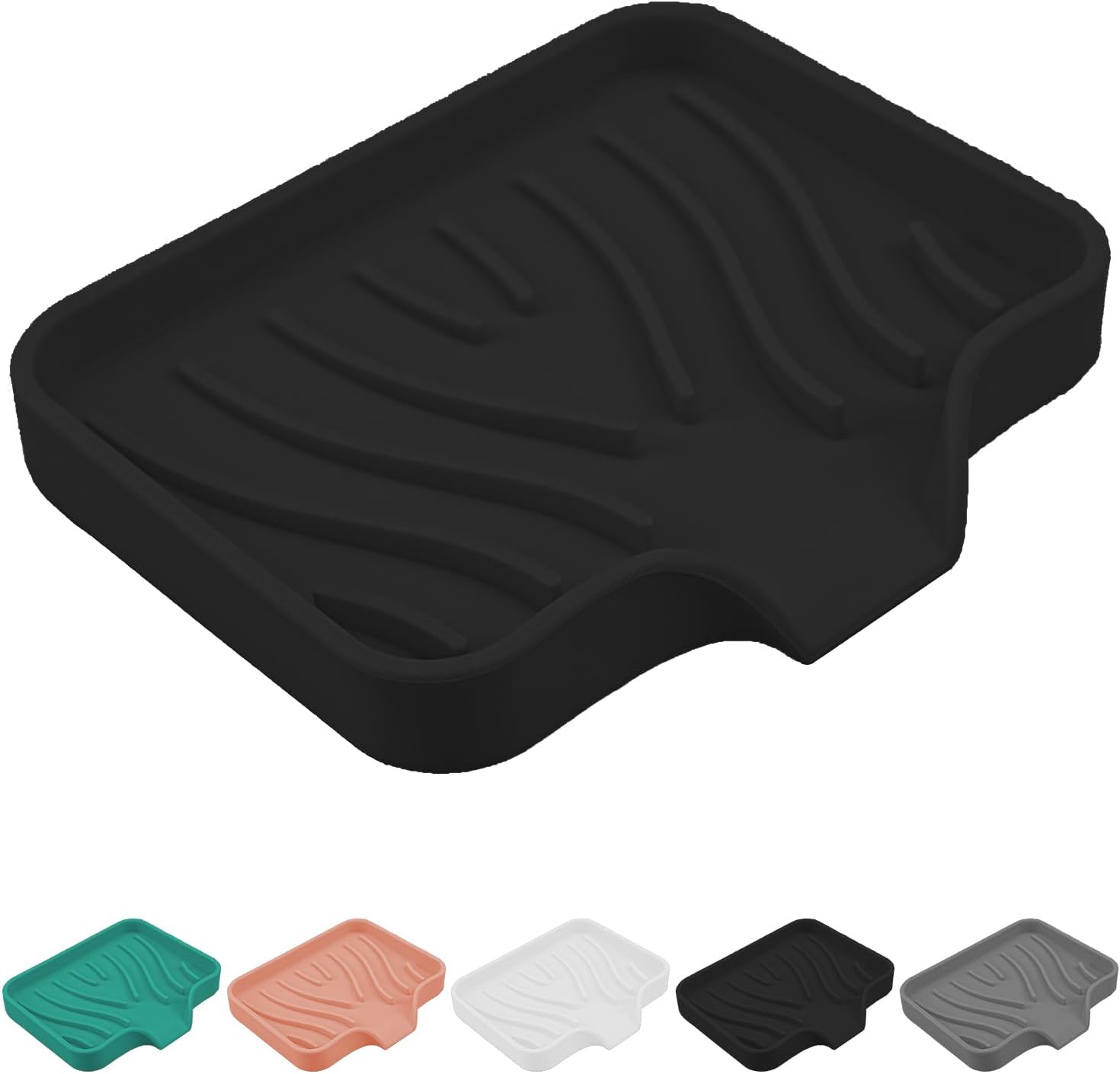 KIACFFH Silicone Soap Holder for Kitchen Sink and Bathroom