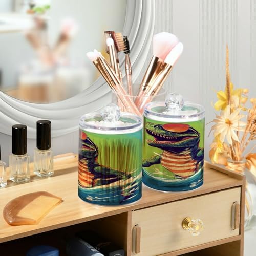 YETTASBIN Dinosaur Clear Storage Jar 2 Pack