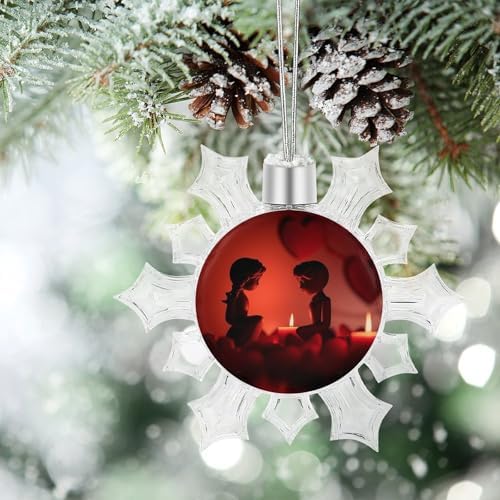 Cute Snowflake Christmas Pendant Hanging Ornament with Ropes